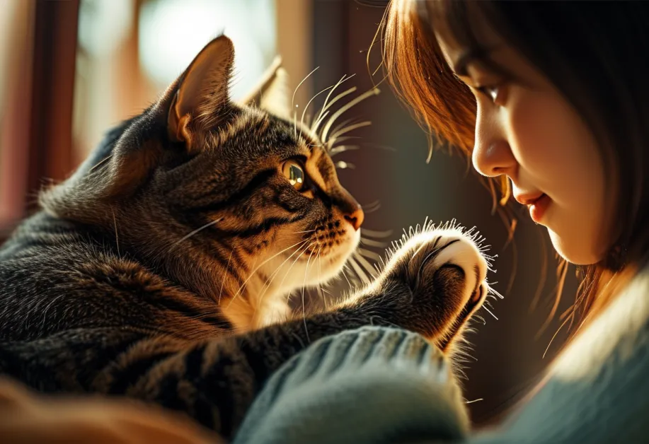 ภาพแมวสูงอายุที่กำลังนอนหลับสบายในพื้นที่ปลอดภัย - สะท้อนถึงความสำคัญของการสร้างสภาพแวดล้อมที่เหมาะสมและสงบสุขสำหรับแมววัยชรา