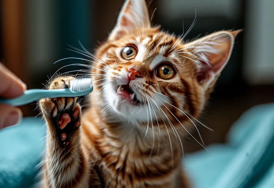 ภาพแมวในบ้านที่สะอาดและเป็นระเบียบ - สภาพแวดล้อมที่ปลอดภัยช่วยลดความเสี่ยงของโรคและส่งเสริมสุขภาพที่ดีให้กับแมว