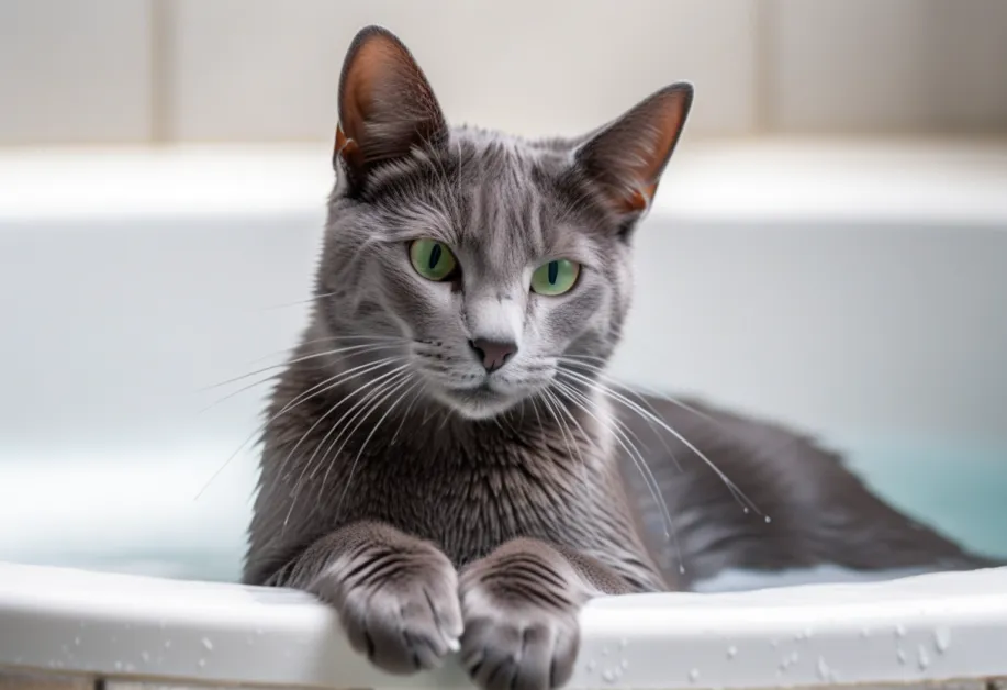 แมวขนเงางามหลังการกรูมมิ่ง - ภาพแมวที่เพิ่งผ่านการกรูมมิ่ง ขนเงางามและสุขภาพดีในทุกมุมมอง