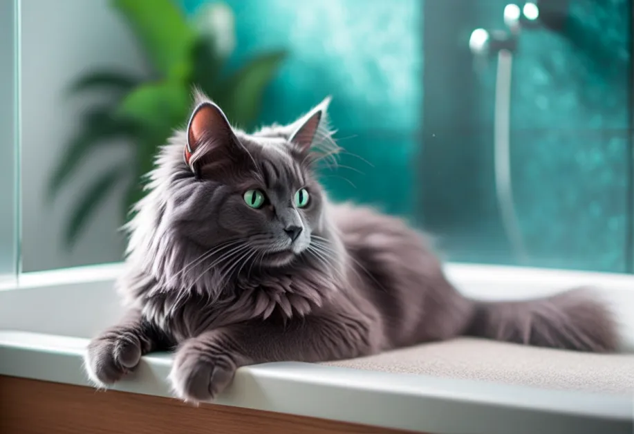 ภาพแสดงการทำความสะอาดหูแมวอย่างปลอดภัยในขั้นตอนสุดท้าย ช่วยให้หูของแมวสะอาดและไร้กลิ่น