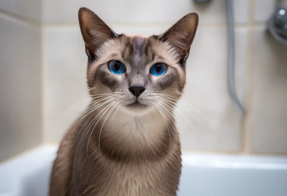 ภาพแสดงการดูแลหูแมวหลังการทำความสะอาด ช่วยลดปัญหาหูอุดตันและการติดเชื้อ