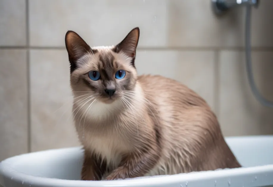 แมวกำลังพักผ่อนในพื้นที่สะอาดและปลอดภัย - เน้นการดูแลความสะอาดรอบๆ แมว รวมถึงหู เพื่อสุขภาพที่ดีและความสุขของแมวในชีวิตประจำวัน