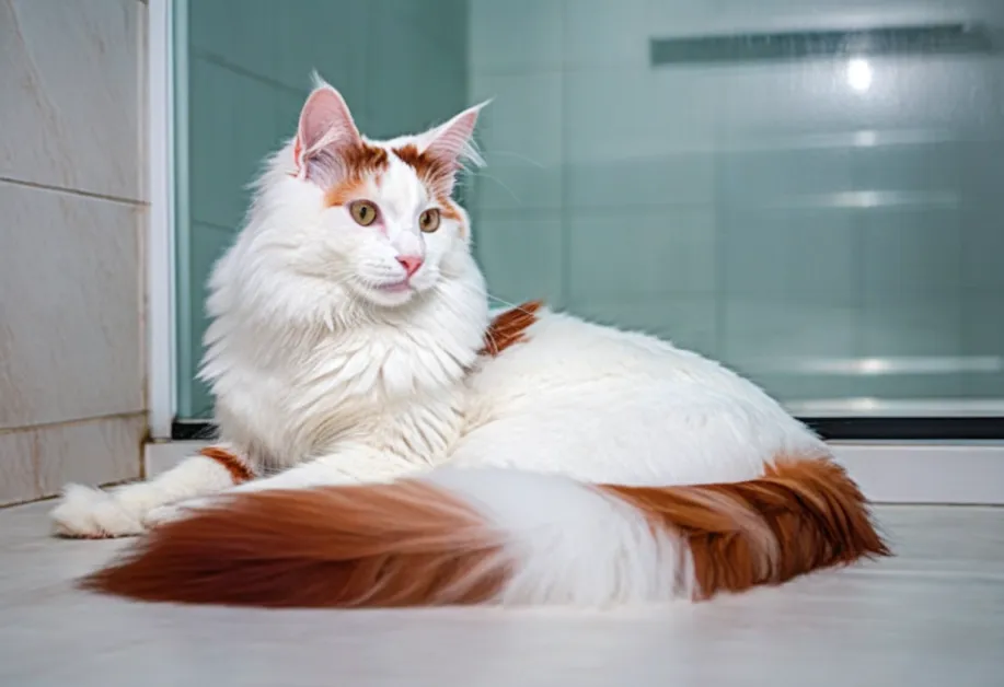 ภาพแมวกำลังเตรียมอาบน้ำด้วยผลิตภัณฑ์ที่เหมาะสม - การเตรียมอุปกรณ์ที่เหมาะสมก่อนอาบน้ำช่วยให้ขั้นตอนราบรื่นและมีประสิทธิภาพ