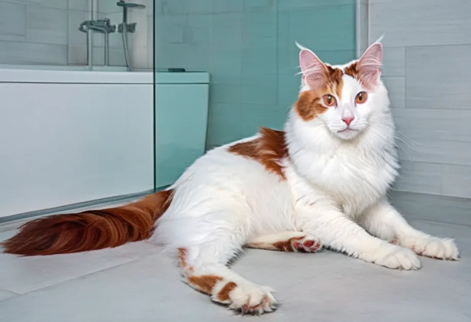 ภาพแสดงการใช้สำลีทำความสะอาดหูแมวอย่างระมัดระวัง เพื่อสุขภาพหูที่ดี