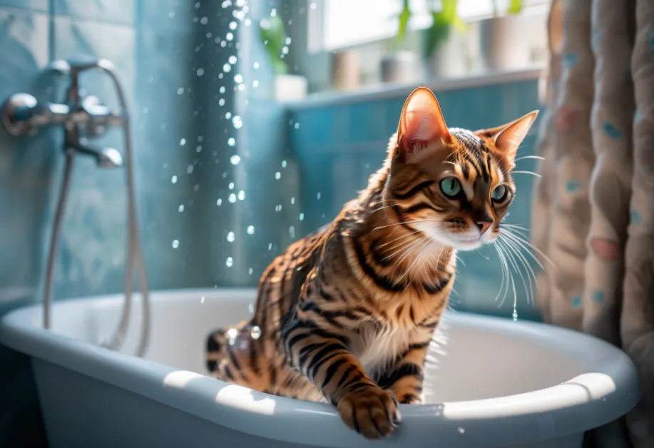 แมวกำลังอาบน้ำพร้อมฟองสบู่ - แมวตัวน้อยกำลังอาบน้ำอย่างสดชื่นพร้อมฟองสบู่ที่นุ่มนวล เหมาะสำหรับผู้ที่มองหาวิธีการดูแลแมวขณะอาบน้ำให้สะอาดและปลอดภัย