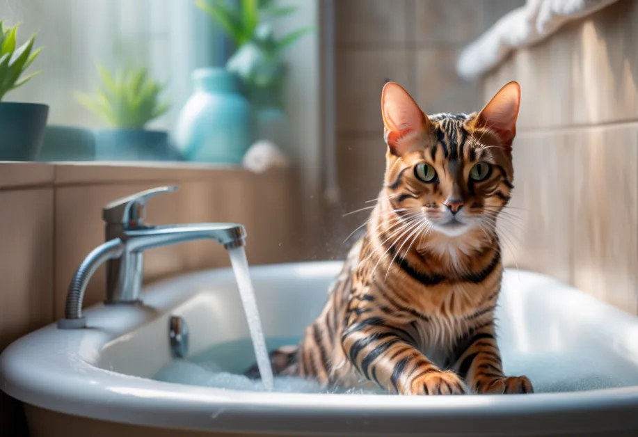 แมวน่ารักกำลังเพลิดเพลินกับการดูแลหูอย่างอ่อนโยน เคล็ดลับการดูแลหูแมวที่เจ้าของควรรู้