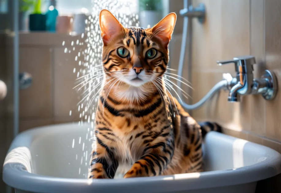 ลูกแมวน่ารักกำลังแปรงขนอย่างนุ่มนวลด้วยแปรงที่เหมาะสำหรับวัยแรกเกิด ช่วยดูแลขนให้สะอาดและสุขภาพดี