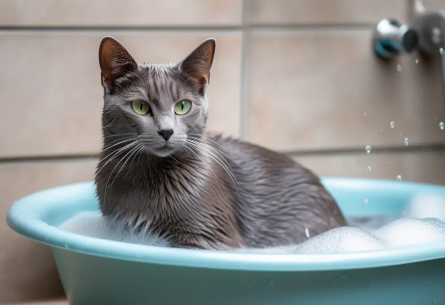 ตัวอย่างการใช้อุปกรณ์อาบน้ำแมวที่ถูกต้อง ให้การอาบน้ำเป็นเรื่องง่ายและสบายใจสำหรับแมว