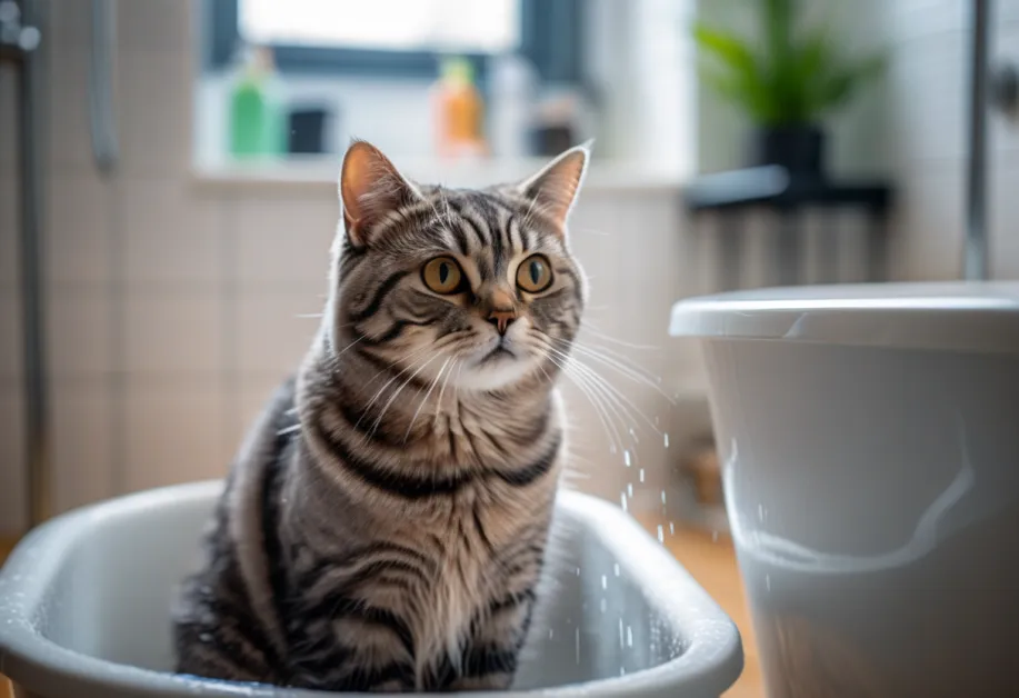 ภาพแมวขนเงางามสุขภาพดี หลังการดูแลด้วยเคล็ดลับง่าย ๆ ที่บ้าน เหมาะสำหรับเจ้าของแมวที่ต้องการให้แมวของตัวเองดูดีและสุขภาพดี