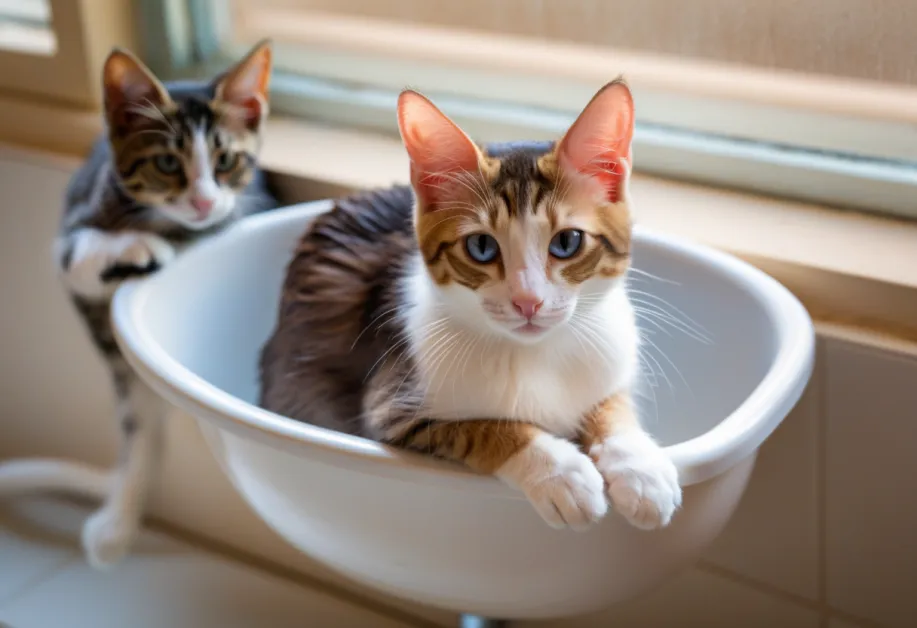 ภาพแมวที่ถูกหวีขนด้วยหวีพกพา - การใช้หวีขนพกพาที่สะดวกช่วยจัดการขนแมวให้เรียบลื่นตลอดเวลา