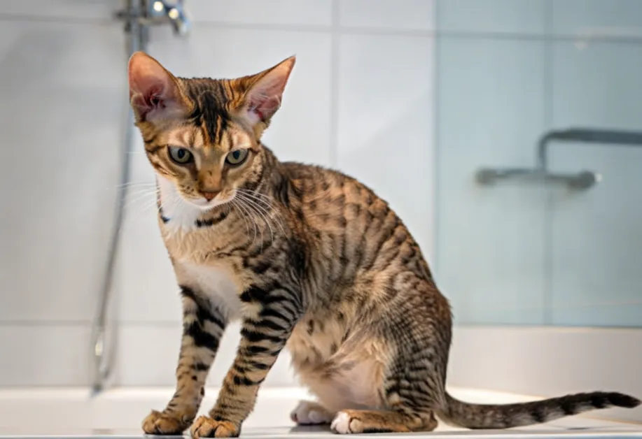 แมวในอ่างน้ำพร้อมแชมพู - ภาพแมวในอ่างน้ำที่กำลังถูกลูบด้วยแชมพูสูตรอ่อนโยน เหมาะสำหรับแมวที่มีผิวแพ้ง่าย