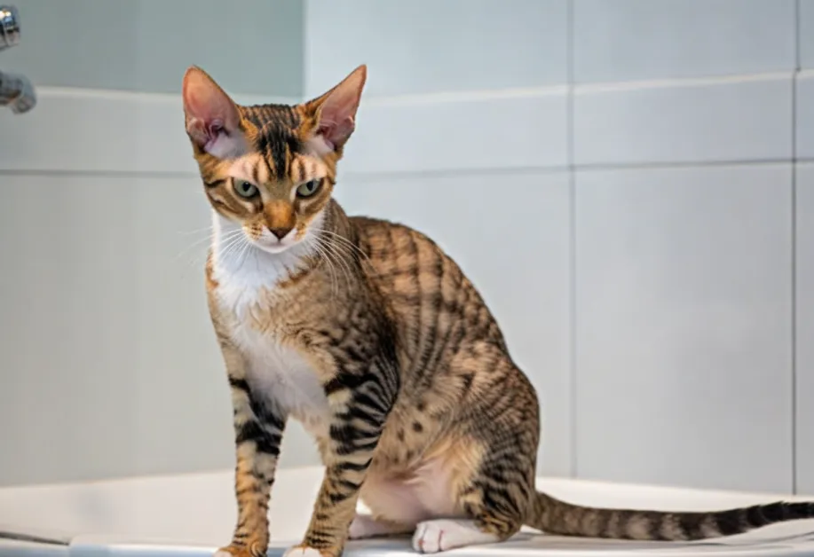 ภาพแมวที่ถูกเช็ดตัวด้วยผ้าขนหนูแห้งเร็ว - การดูแลหลังอาบน้ำด้วยผ้าขนหนูแห้งเร็ว ช่วยให้ขนแมวแห้งไวและลดความชื้นที่อาจทำให้เกิดปัญหาผิว