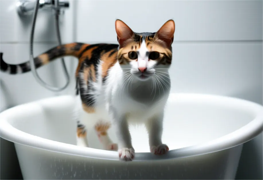 ภาพแมวขนสวยหลังการอาบน้ำ - การอาบน้ำแมวด้วยแชมพูสูตรพิเศษช่วยทำให้ขนของแมวนุ่มลื่นและปลอดจากสิ่งสกปรก