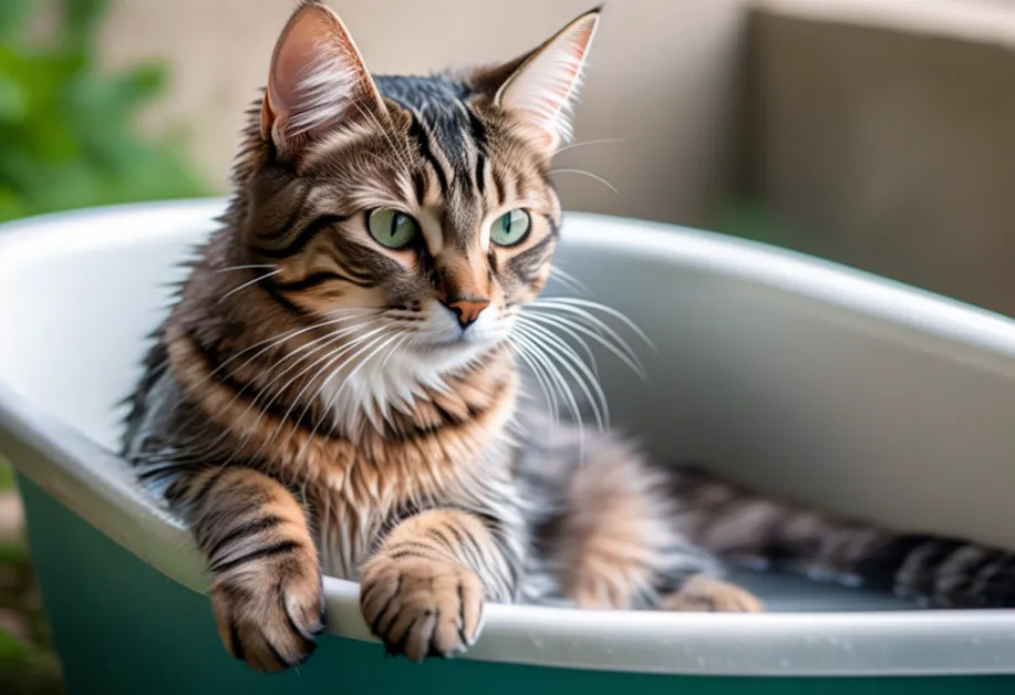 ภาพแมวน่ารักกำลังเพลิดเพลินกับการทำความสะอาดฟันเพื่อสุขภาพช่องปากที่ดีและไร้กลิ่นปาก