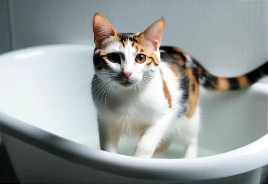 การใช้ผลิตภัณฑ์แชมพูสำหรับแมวในระหว่างอาบน้ำ เพื่อการทำความสะอาดที่อ่อนโยนและปลอดภัยต่อผิวหนังแมว