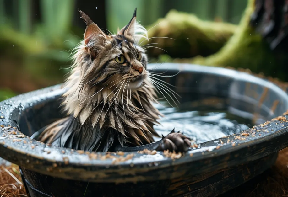 แมวสุขภาพดีหลังการอาบน้ำ - ใช้ผลิตภัณฑ์ที่ปลอดภัยสำหรับผิวแมว เพื่อสุขภาพและความสุขของเพื่อนขนยาว