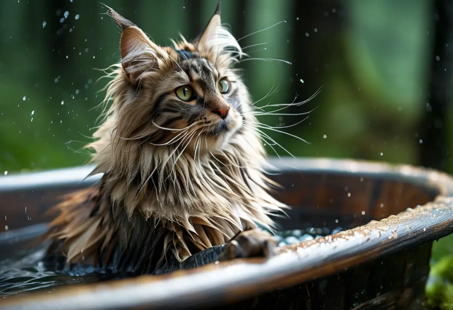 ภาพแมวขนยาวสุขภาพดีหลังการใช้งานแชมพูสูตรพิเศษ - การเลือกผลิตภัณฑ์อาบน้ำที่เหมาะสมช่วยให้ขนแมวนุ่มลื่น ดูดี มีสุขภาพตลอดเวลา
