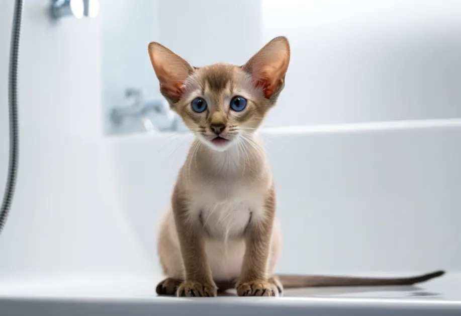 แมวกับแปรงขนแบบสองด้าน - แมวกำลังเพลิดเพลินกับแปรงขนแบบสองด้านที่ช่วยจัดการขนทั้งสำหรับแมวขนสั้นและขนยาว ทำให้ขนดูเงางามและสุขภาพดี