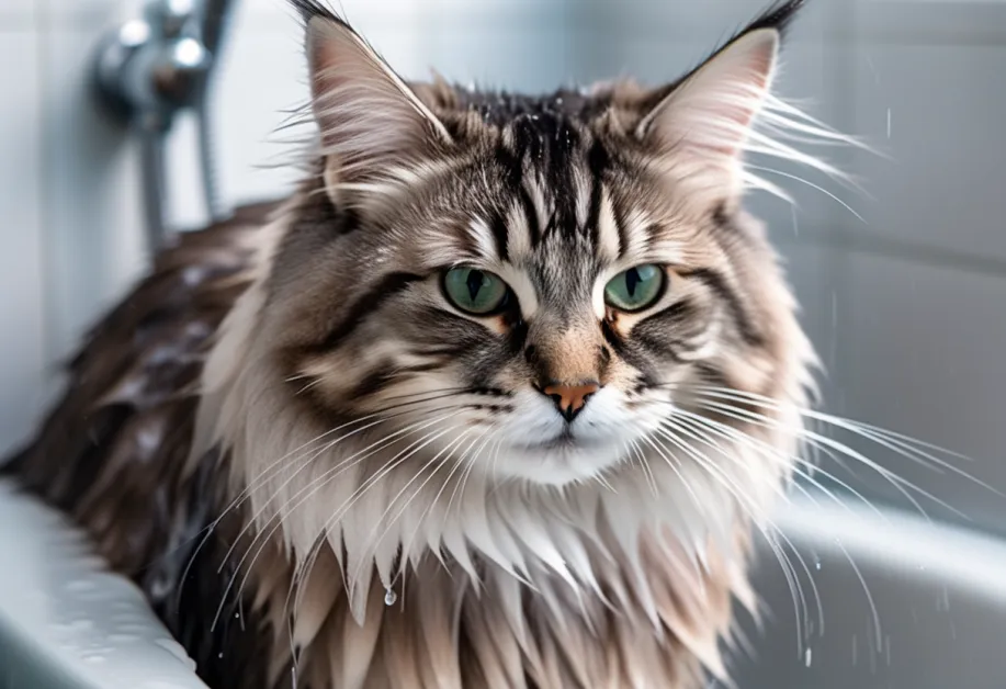 ตัดเล็บแมวให้สั้นอย่างถูกต้อง ลดโอกาสเกิดอุบัติเหตุและบาดเจ็บ ภาพแมวกำลังนั่งนิ่งขณะถูกเจ้าของตัดเล็บ ด้วยกรรไกรที่ปลอดภัยและเหมาะสมสำหรับแมว.