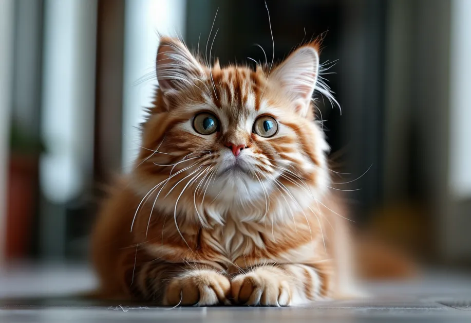 แมวกำลังนอนพักผ่อนอย่างผ่อนคลายหลังเล่นเสร็จ - การจัดพื้นที่ที่ปลอดภัยและสบายช่วยให้แมวรู้สึกมั่นคงและสร้างความไว้วางใจกับเจ้าของ