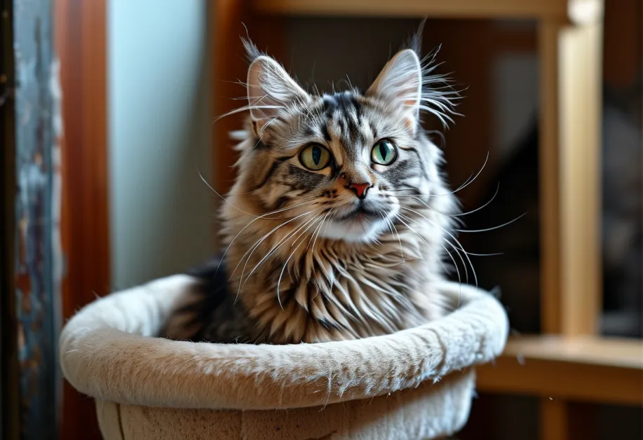 ภาพประกอบการฝึกแมว: แมวกำลังใช้งานโถสุขภัณฑ์อย่างเต็มรูปแบบ แสดงถึงความสำเร็จในกระบวนการฝึกฝนให้แมวใช้ห้องน้ำได้อย่างเป็นธรรมชาติ