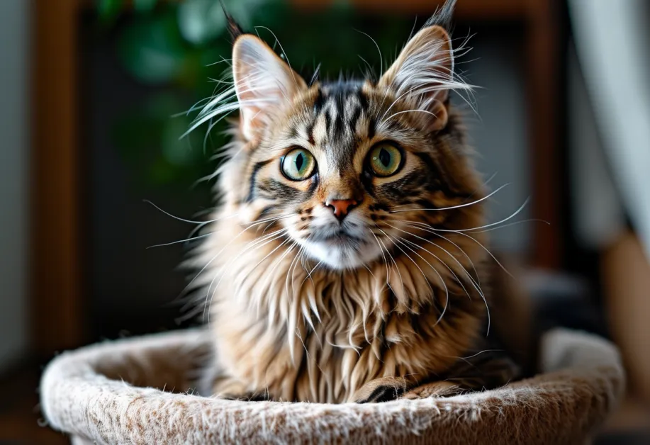 ภาพประกอบการฝึกพฤติกรรมแมว: แมวกำลังนั่งบนชักโครกที่ติดตั้งอุปกรณ์เสริมฝึก บ่งบอกถึงความสำเร็จในขั้นตอนที่แมวเริ่มใช้พื้นที่ใหม่ในการทำธุระได้อย่างมั่นใจ