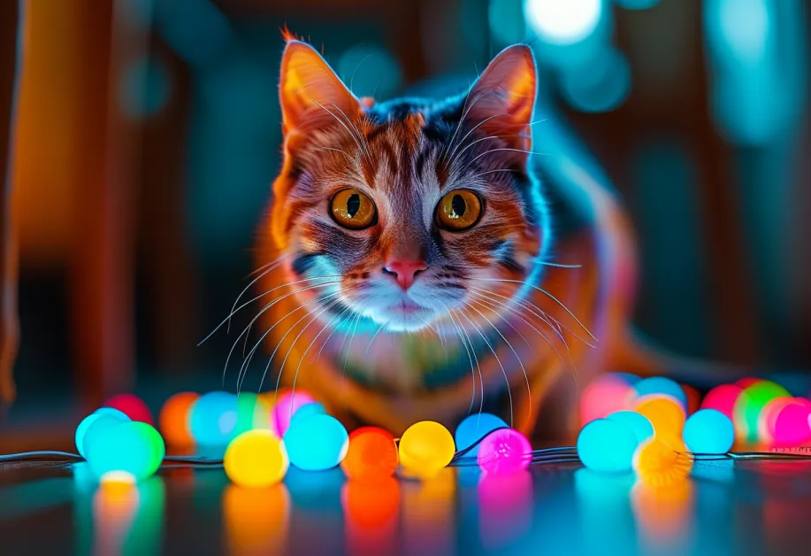 ลูกบอลแมวไฟ LED - เพิ่มความสนุกในการเล่นทั้งกลางวันและกลางคืน