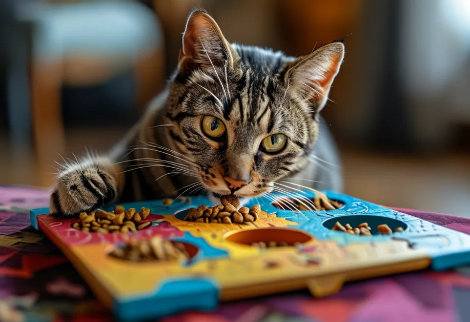 เครื่องจ่ายอาหารแบบของเล่นแมว - กระตุ้นให้แมวใช้ความคิดเพื่อรับรางวัล