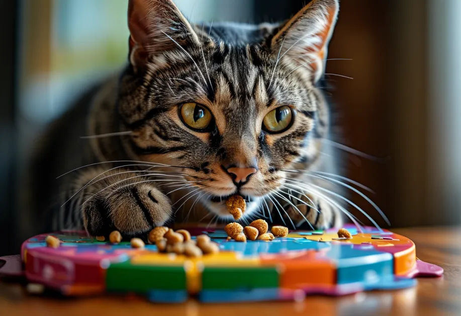 เครื่องจ่ายอาหารแบบของเล่นแมว - กระตุ้นให้แมวใช้ความคิดเพื่อรับรางวัล