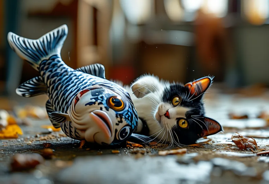 ตุ๊กตาของเล่นแมวแบบนุ่มนวล ช่วยให้แมวรู้สึกอบอุ่นและผ่อนคลาย เหมาะสำหรับแมวที่ต้องการความสบาย