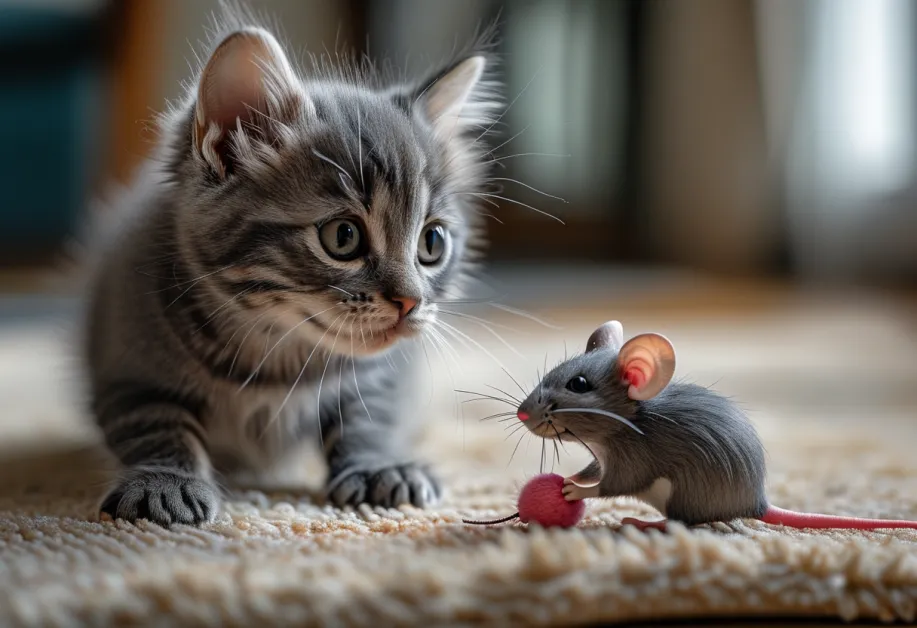 ตุ๊กตาแมวนุ่มนิ่มรูปสัตว์ - ตุ๊กตาแมวน่ารักที่ออกแบบมาเพื่อให้แมวได้กอดและเล่นอย่างปลอดภัย