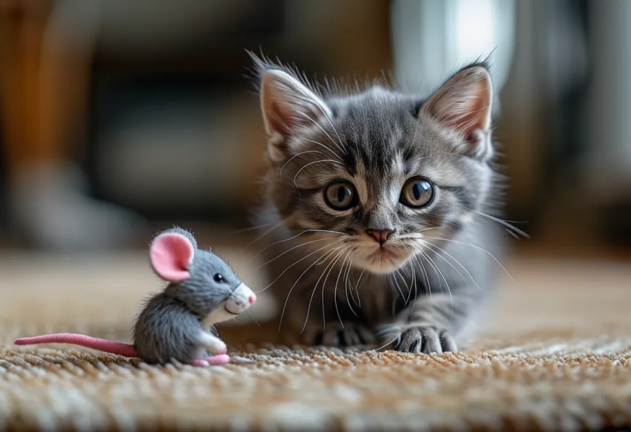 ตุ๊กตาของเล่นแมวนุ่มนิ่ม - ออกแบบเพื่อความสบายในการกอดและข่วน