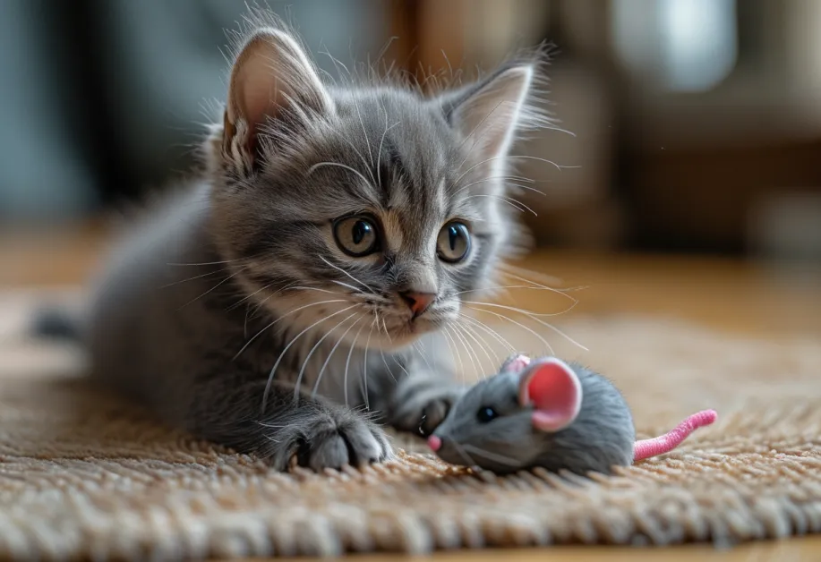 ตุ๊กตาของเล่นแมวนุ่มนิ่ม - ออกแบบเพื่อความสบายในการกอดและข่วน