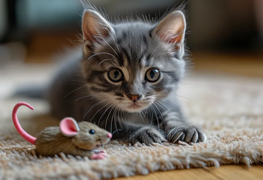 ตุ๊กตาของเล่นแมวนุ่มนิ่ม - ออกแบบเพื่อความสบายในการกอดและข่วน