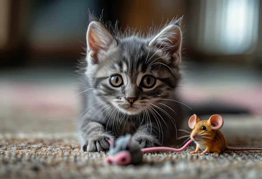 ตุ๊กตาของเล่นแมวนุ่มนิ่ม - ออกแบบเพื่อความสบายในการกอดและข่วน