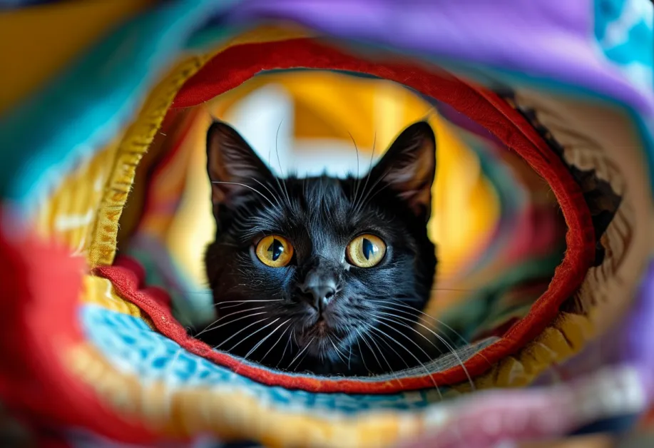 อุโมงค์แมวพับได้ - ให้แมวของคุณได้สนุกกับการซ่อนตัวและสำรวจ