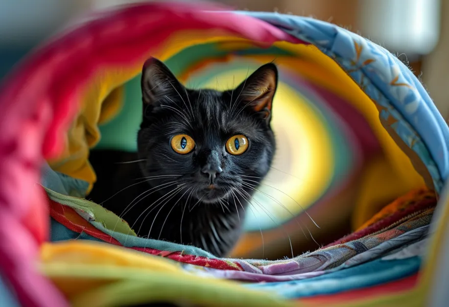 อุโมงค์แมวพับได้ - ให้แมวของคุณได้สนุกกับการซ่อนตัวและสำรวจ