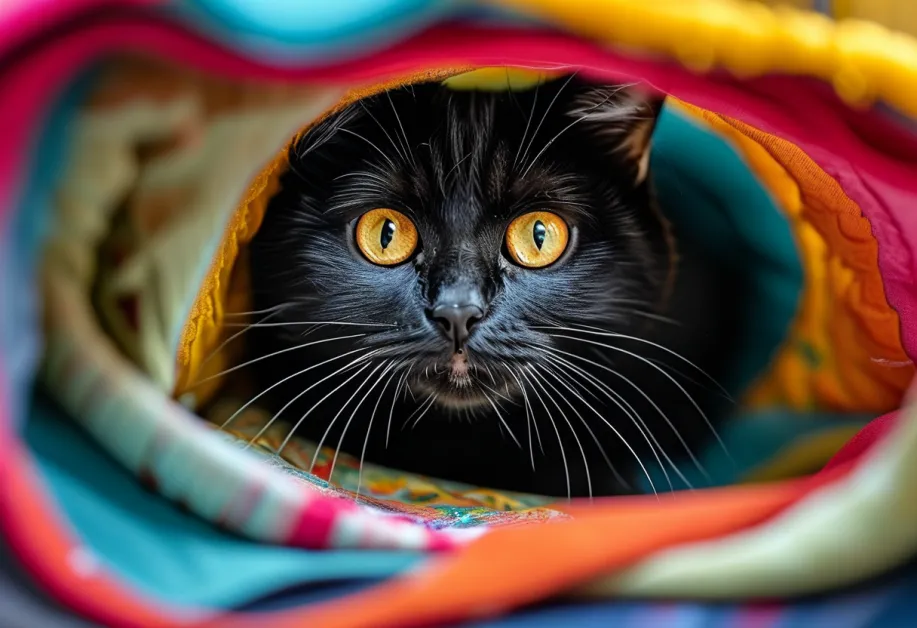 อุโมงค์แมวพับได้ ให้แมวได้ซ่อนตัวและสำรวจ เพิ่มความสนุกแบบไม่รู้จบ