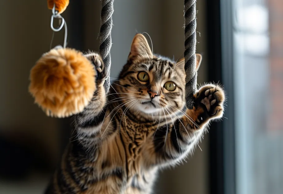 ลูกบอลขนฟูที่แมวชื่นชอบ - ออกแบบให้แมวสนุกกับการจับและวิ่งไล่
