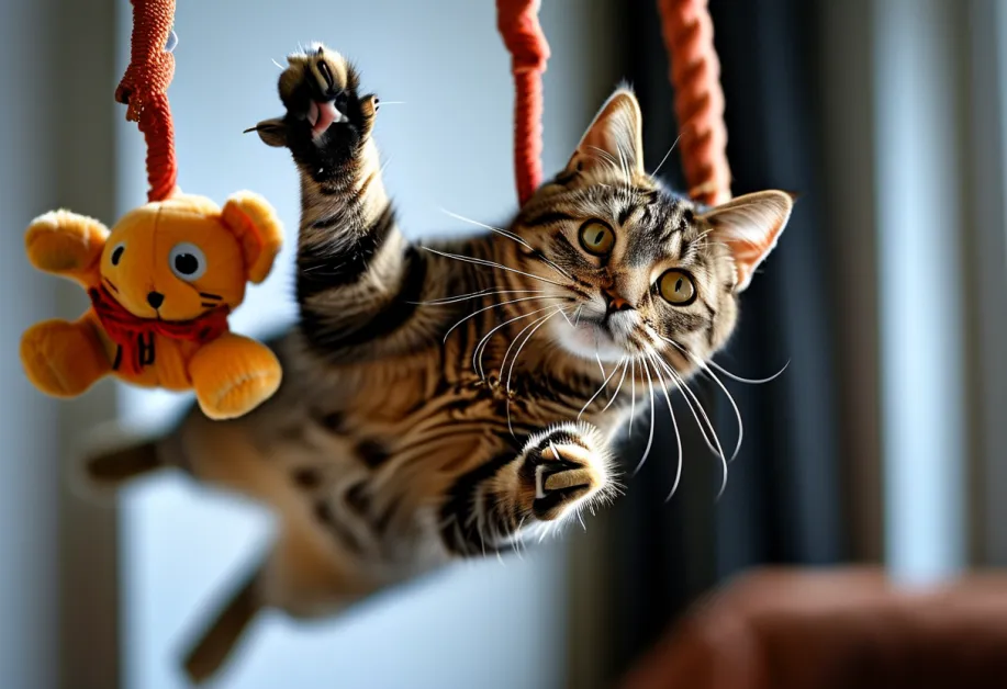 ตุ๊กตาของเล่นแมวนุ่มนิ่ม - ออกแบบเพื่อความสบายในการกอดและข่วน