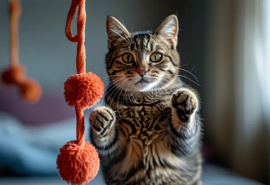 ของเล่นแบบเชือกนุ่มนิ่ม - เพิ่มความสนุกและช่วยขัดฟันแมวในเวลาเดียวกัน