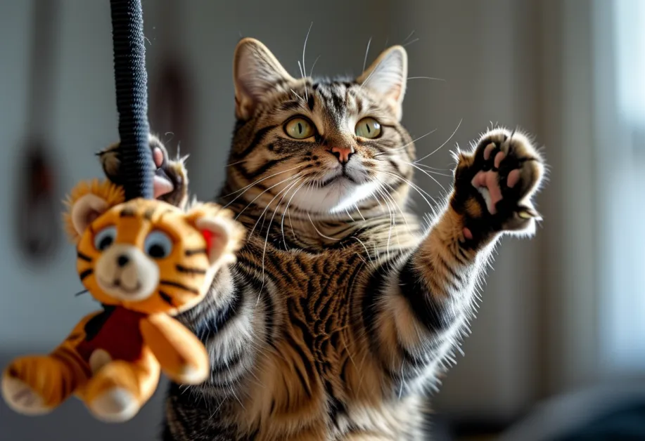 ตุ๊กตาของเล่นแมวนุ่มนิ่ม - ออกแบบเพื่อความสบายในการกอดและข่วน