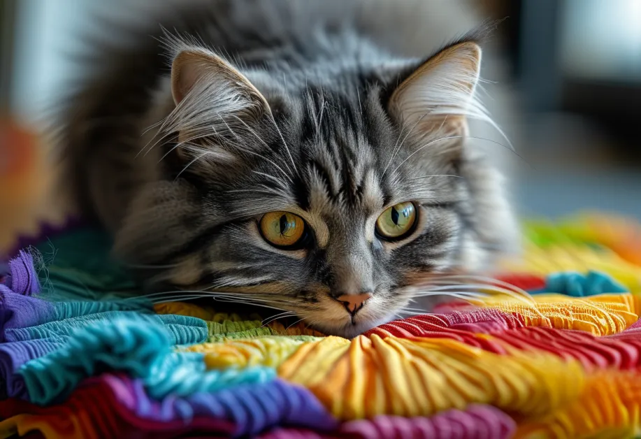 ลูกบอลแมวหลากสีขนาดเล็ก เหมาะสำหรับการเล่นที่ปลอดภัยและสร้างความสนุกสนานให้กับแมวทุกวัย