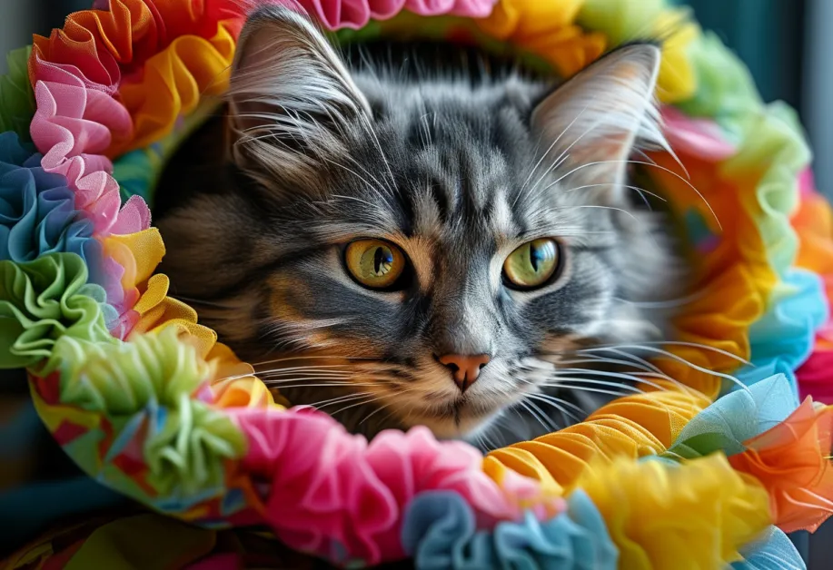 ของเล่นแมวแบบสายรุ้ง - ช่วยกระตุ้นการเล่นอย่างสร้างสรรค์ด้วยสีสันที่ดึงดูดใจ