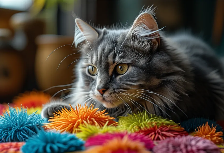 ของเล่นแมวแบบมีเสียงและการเคลื่อนไหว ช่วยกระตุ้นความอยากรู้อยากเห็นและการล่า