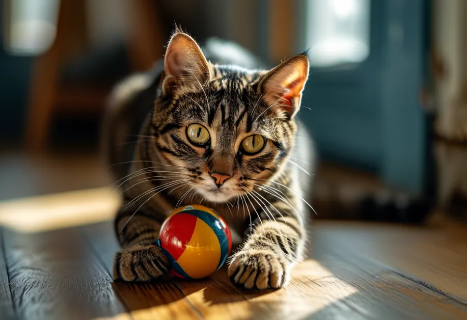 ของเล่นแมวแบบลูกบอลหลากสีพร้อมเสียงกระดิ่ง กระตุ้นการเล่นและเพิ่มความสนุกให้กับแมวทุกวัย