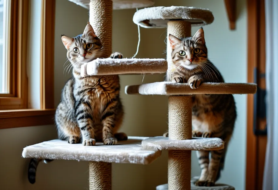 ของเล่นแมวแบบเชือกแขวน เหมาะสำหรับการปีนป่ายและไล่ล่า กระตุ้นการออกกำลังกายและพัฒนาทักษะการล่า