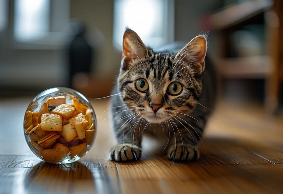 เครื่องจ่ายอาหารแบบของเล่นแมว - กระตุ้นให้แมวใช้ความคิดเพื่อรับรางวัล