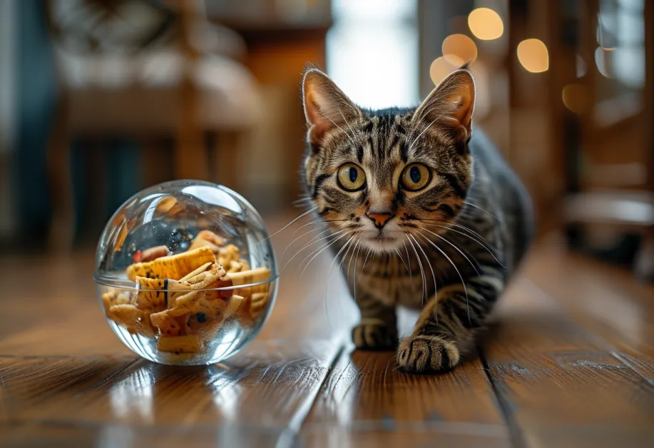 เครื่องจ่ายอาหารแบบของเล่นแมว - กระตุ้นให้แมวใช้ความคิดเพื่อรับรางวัล