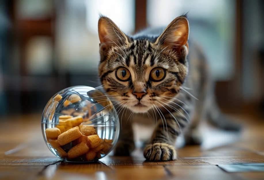 เครื่องจ่ายอาหารแบบของเล่นแมว - กระตุ้นให้แมวใช้ความคิดเพื่อรับรางวัล